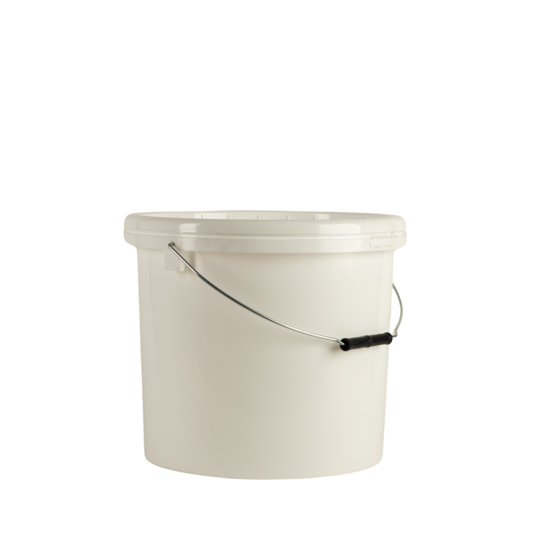 Secchio con coperchio in plastica resistente - Capacità 18 L - 25 kg.